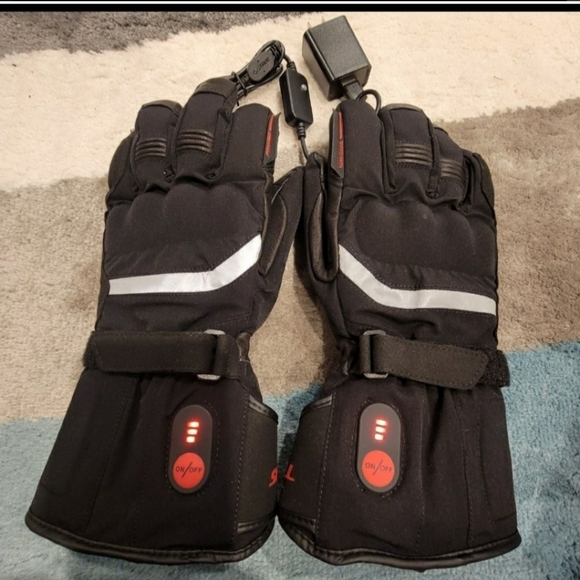Black Heated Gloves for Men. Large. New - Picture 3 of 4